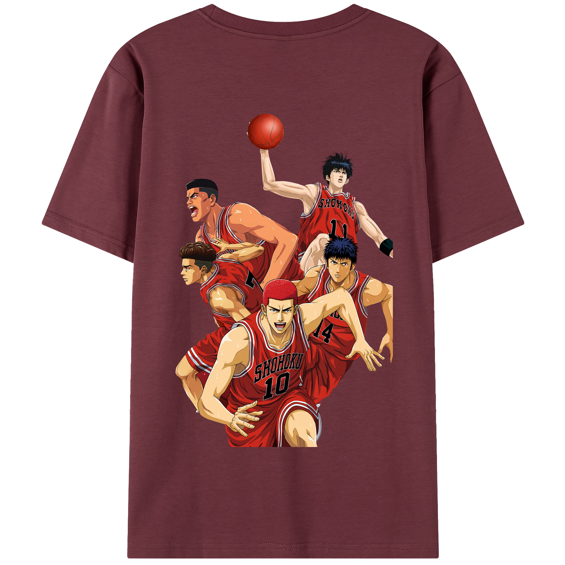 SLAM DUNK／スラムダンク 綿100％半袖Tシャツ（背面プリント）
